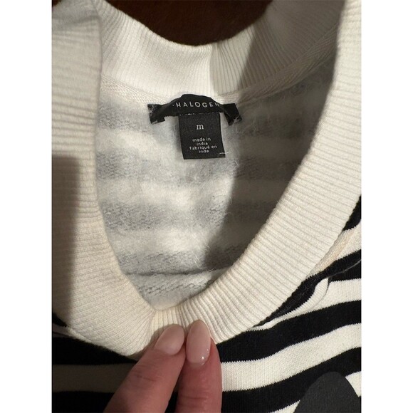Halogen "Love Me" or "Heart Me" striped pullover sweatshirt Valentine’s Be Mine - Picture 4 of 5